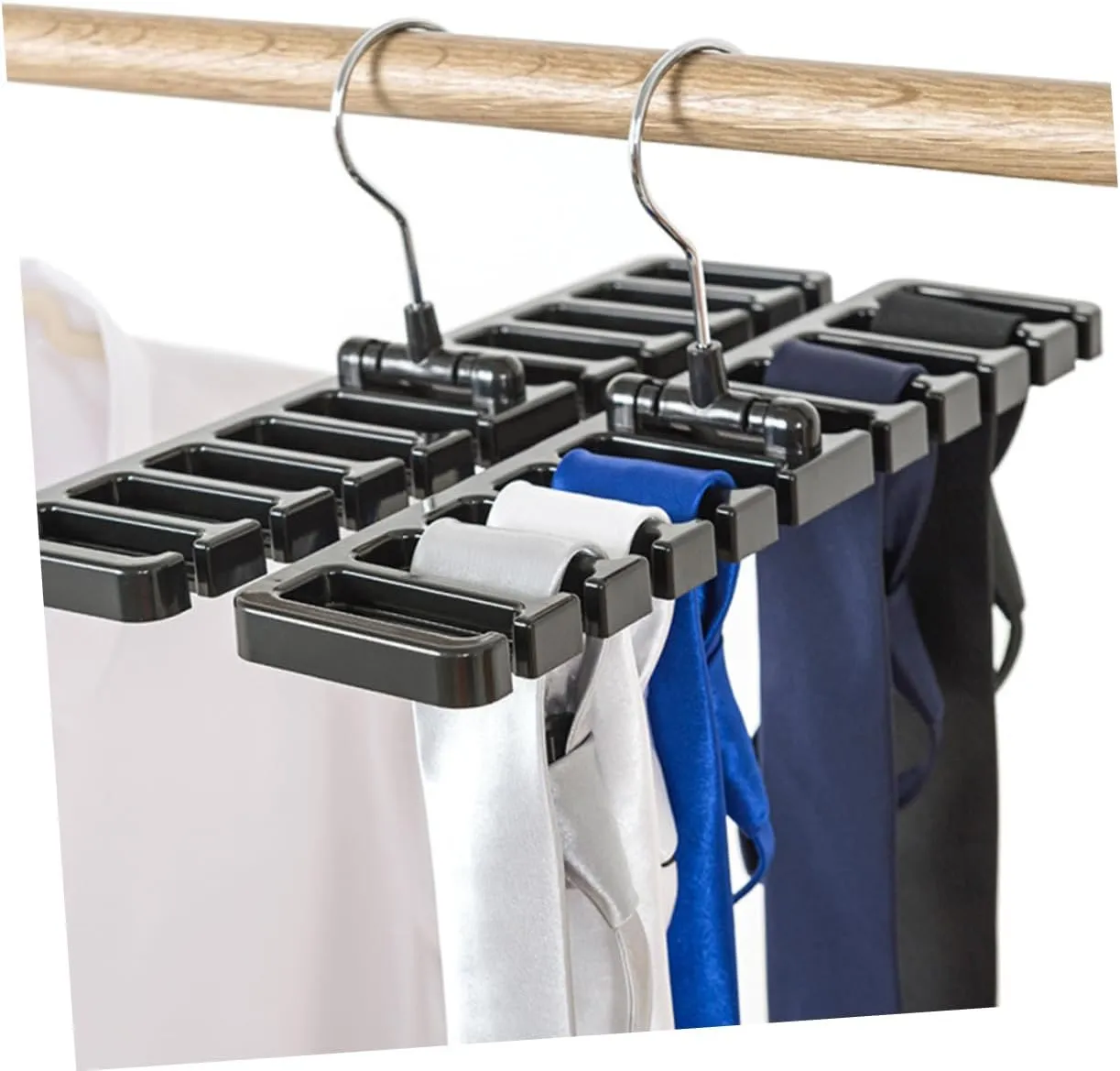 10 Slot Tie And Belt Closet Hanger