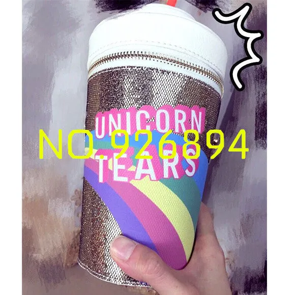 2016 new fashion design personalized drink soda bottles modeling  Unicorn Tears Novelty Bag Shoulder Bag Handbag