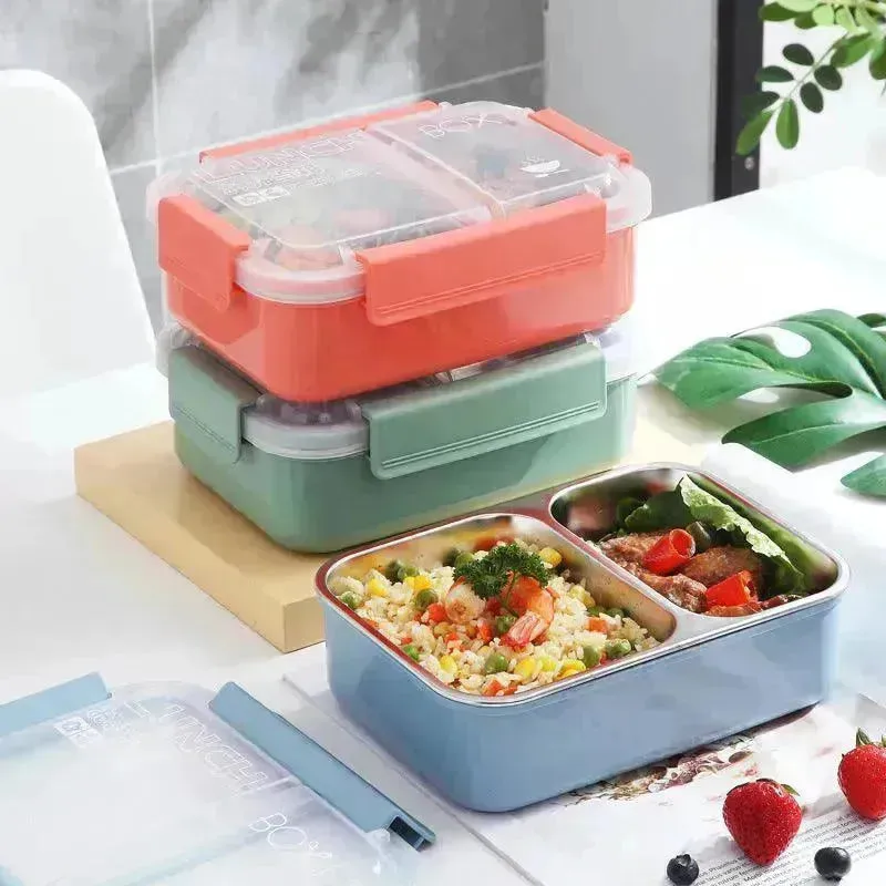 304 Stainless Steel Lunch Box Lunch Box Insulation Student Canteen