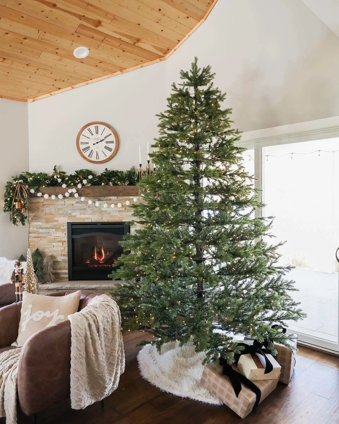 9' Rushmore Fir Tree with Warm White LED Lights - FINAL SALE