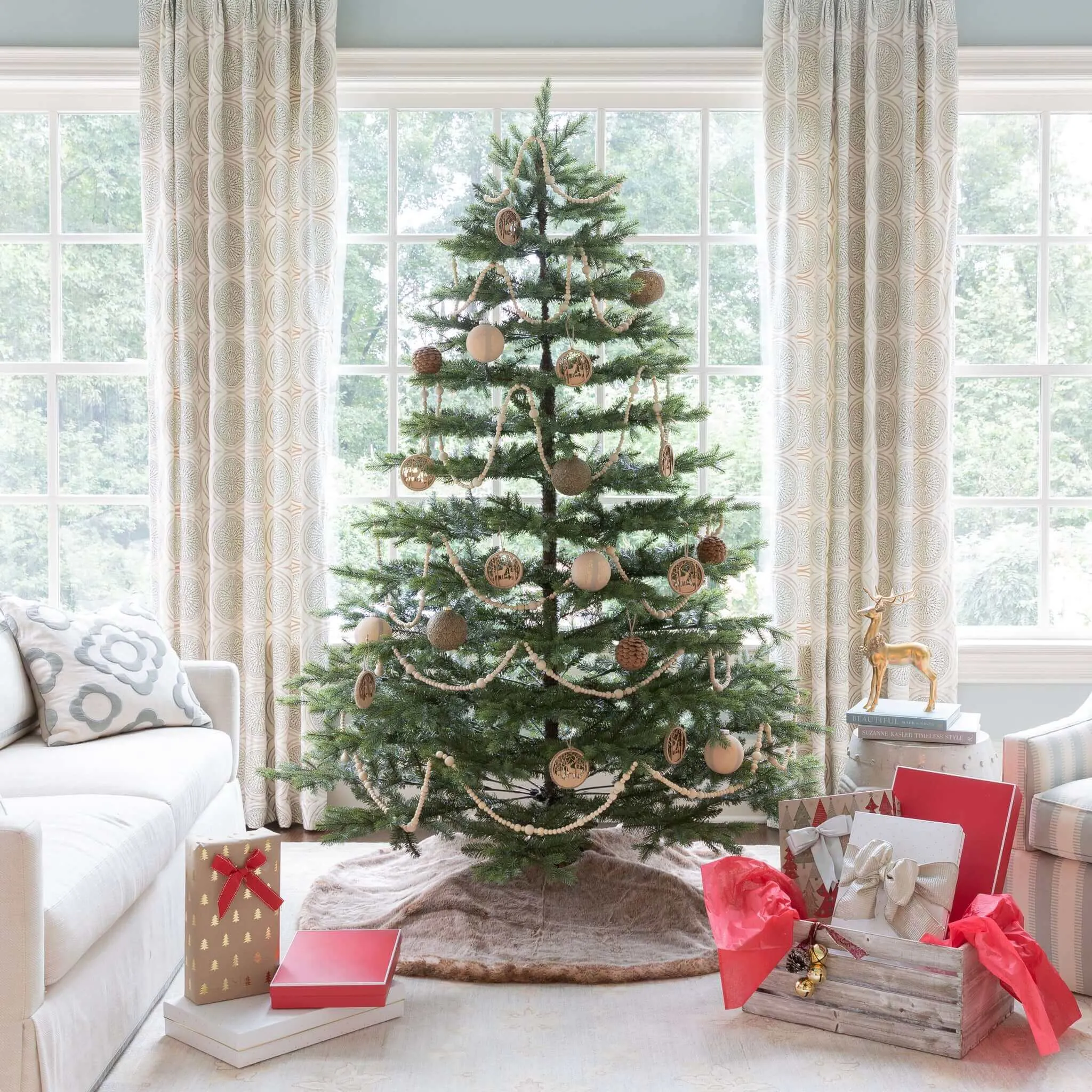 9' Rushmore Fir Tree with Warm White LED Lights - FINAL SALE