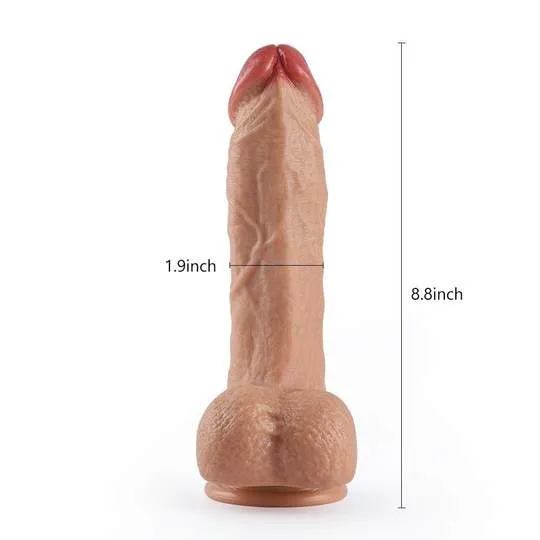 9.4-Inch Remote Control 20-Frequency Rotating Vibrating 9.4 Inch Dildo