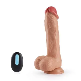 9.4-Inch Remote Control 20-Frequency Rotating Vibrating 9.4 Inch Dildo