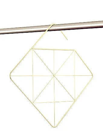 Accessory Hanger Organizer Brass Modernist Square