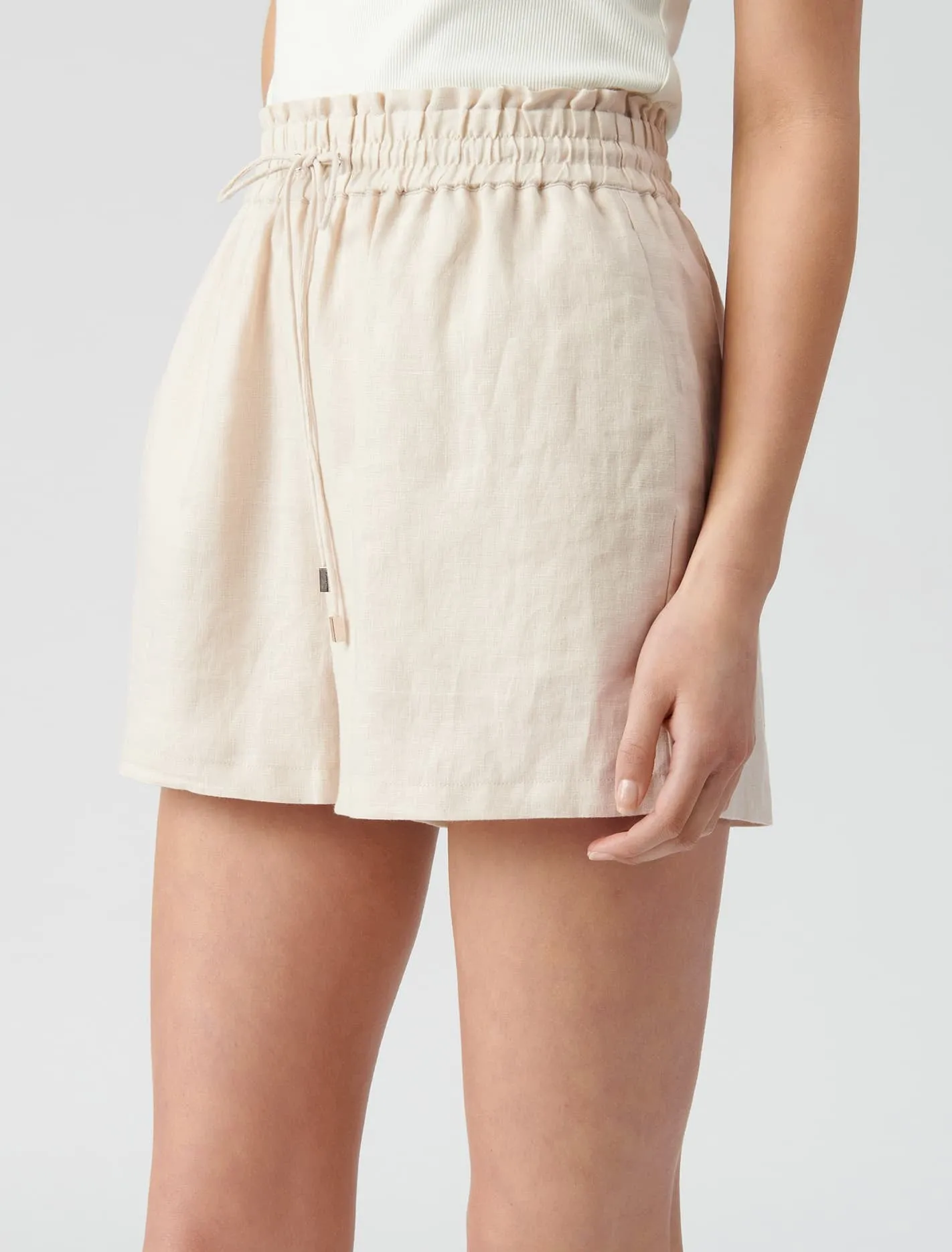 Allegra Drawstring Linen Short