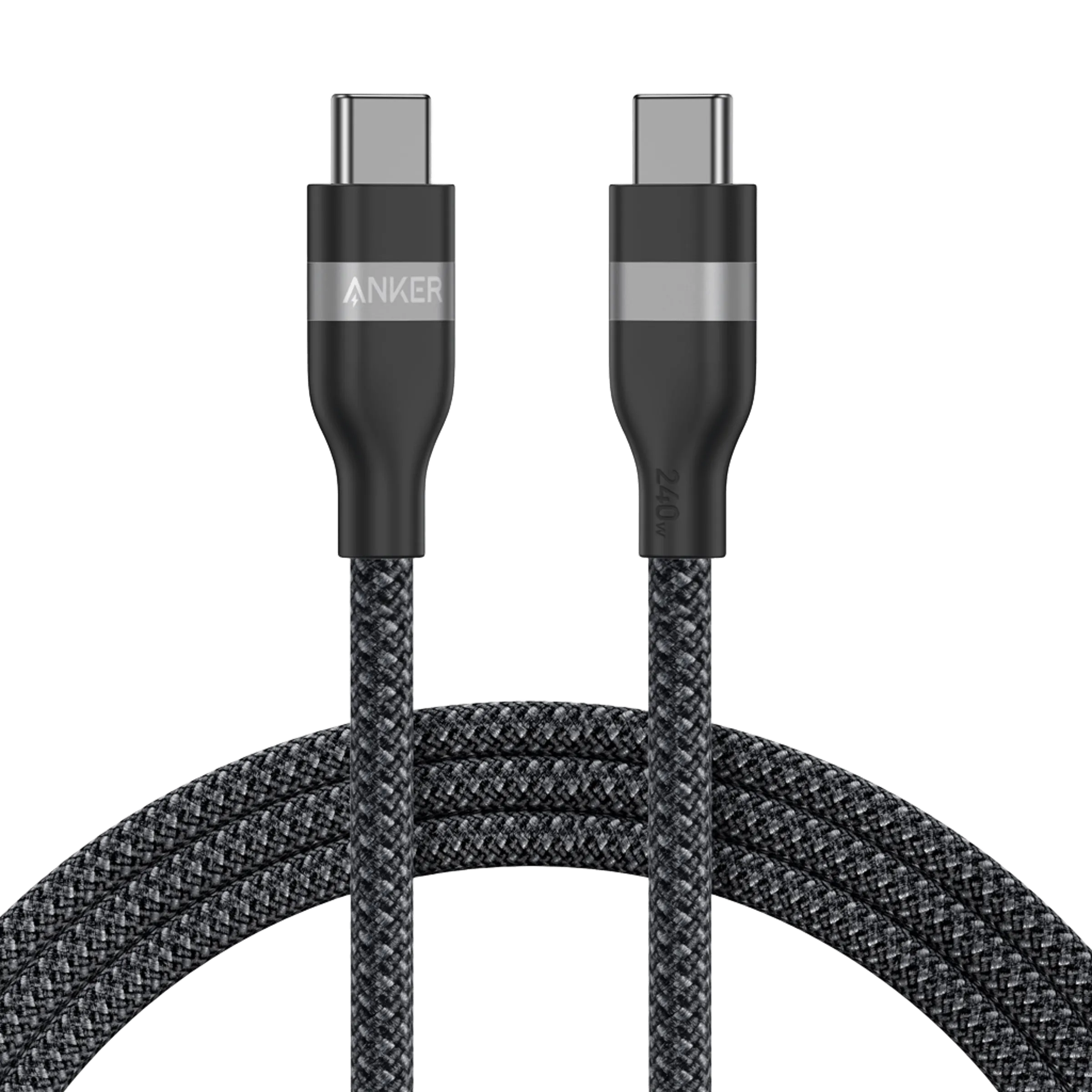 Anker USB-C to USB-C Cable (3 ft / 6 ft, 240W, Upcycled-Braided)