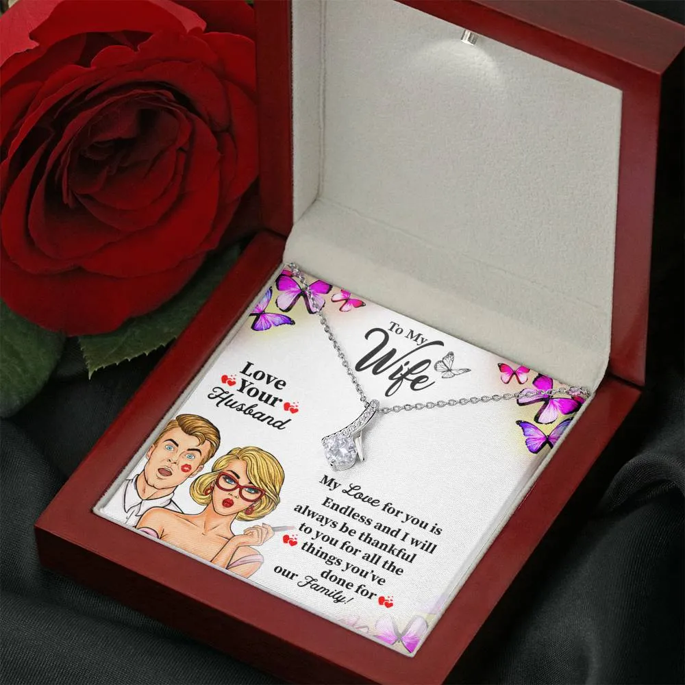 Anniversary Gifts For Wife Alluring Beauty Necklace With Romantic Message Card Gift For Wife