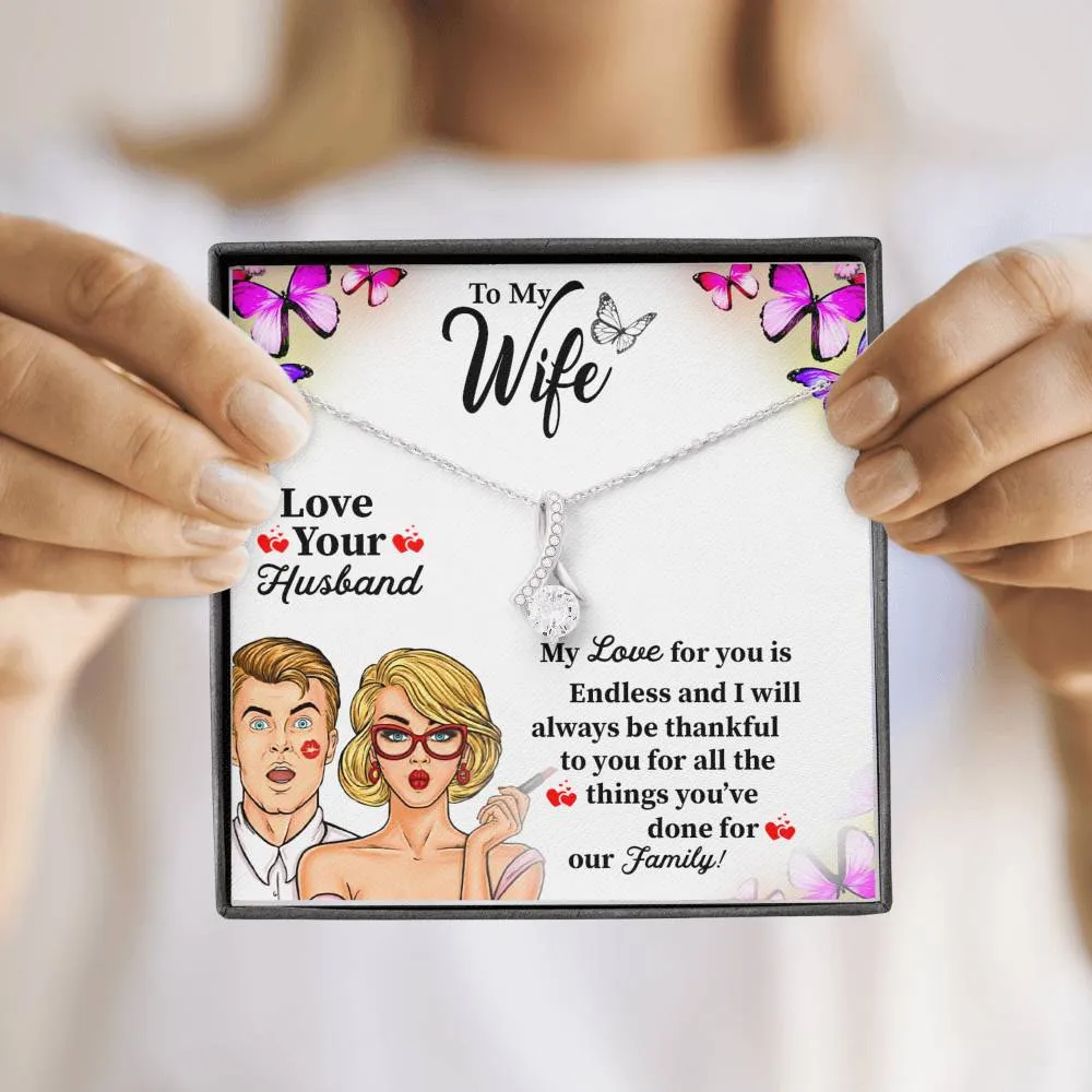 Anniversary Gifts For Wife Alluring Beauty Necklace With Romantic Message Card Gift For Wife