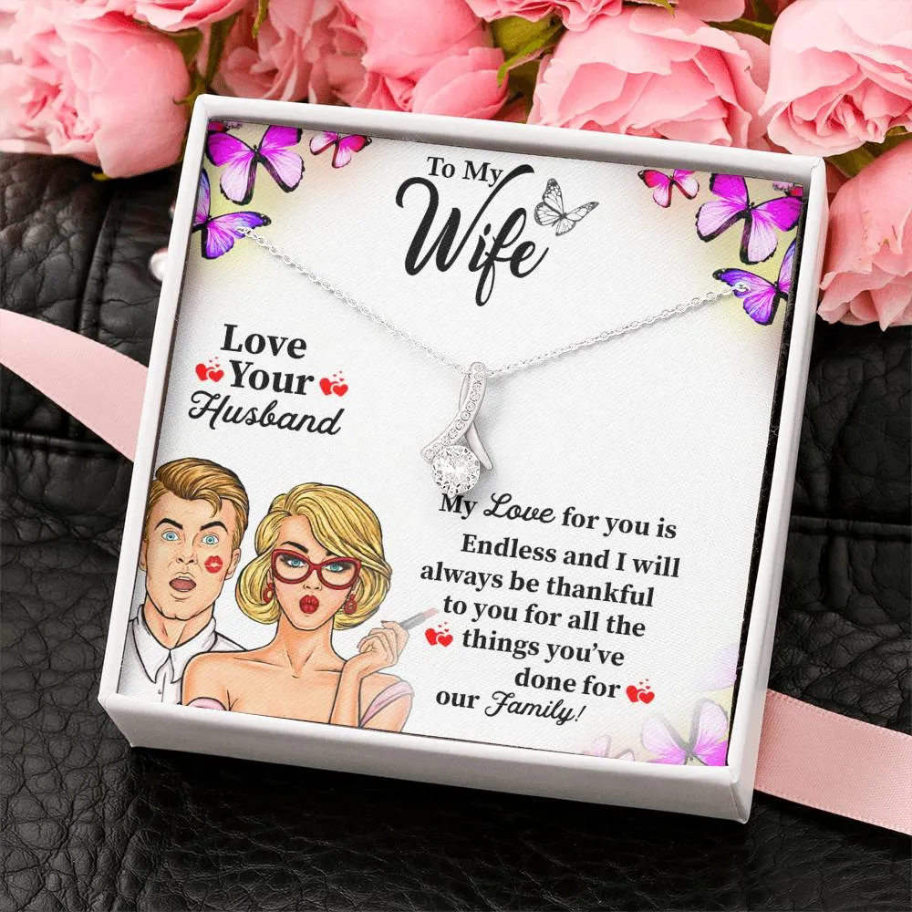 Anniversary Gifts For Wife Alluring Beauty Necklace With Romantic Message Card Gift For Wife