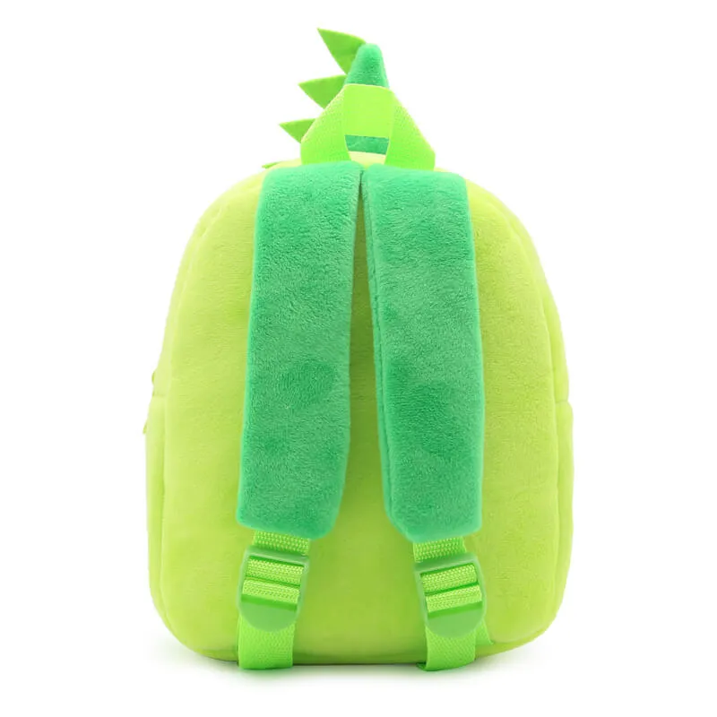 Anykidz 3D Green Crocodile  Kids School Backpack Cute Cartoon Animal Style Children Toddler Plush Bag Perfect Accessories For Boys and Girls