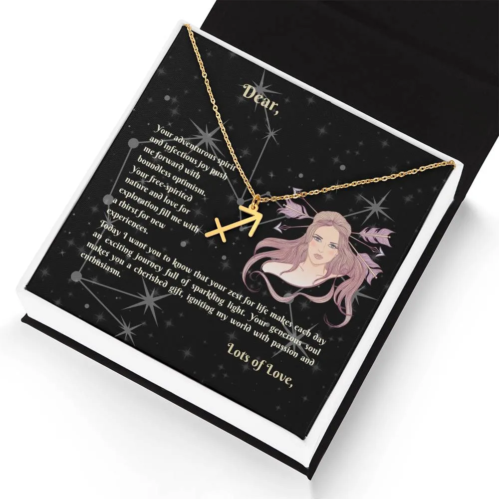 Astrology Gift for Women: SAGITTARIUS Zodiac Sign Pendant - Perfect Horoscope Jewelry