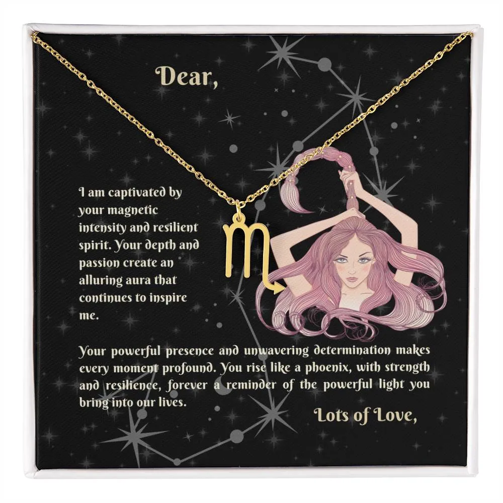 Astrology Gift for Women: SCORPIO Zodiac Sign Pendant - Perfect Horoscope Jewelry