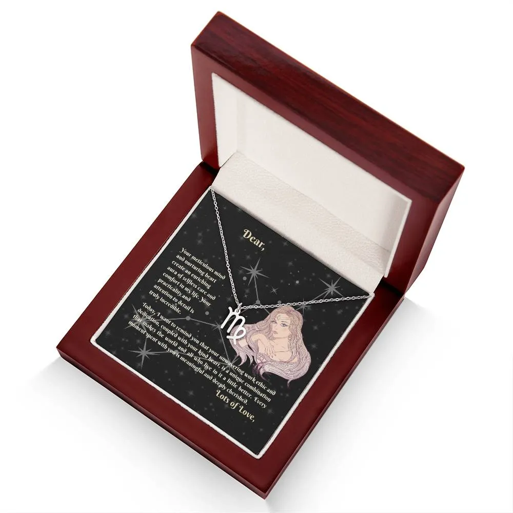 Astrology Gift for Women: VIRGO Zodiac Sign Pendant - Perfect Horoscope Jewelry