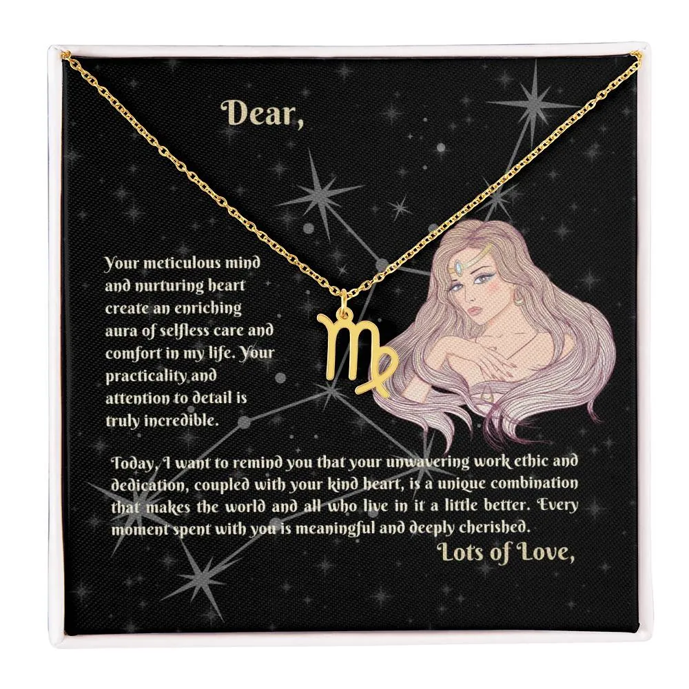 Astrology Gift for Women: VIRGO Zodiac Sign Pendant - Perfect Horoscope Jewelry