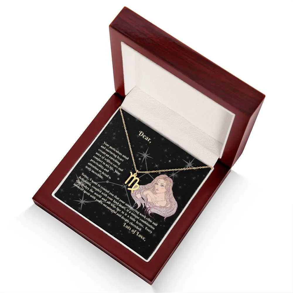 Astrology Gift for Women: VIRGO Zodiac Sign Pendant - Perfect Horoscope Jewelry