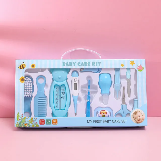 Baby care products, nasal aspirator, medicine feeder, 13 cartoon cloth bag set, baby nail manicure scissors