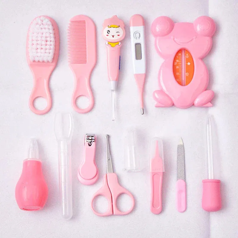 Baby care products, nasal aspirator, medicine feeder, 13 cartoon cloth bag set, baby nail manicure scissors