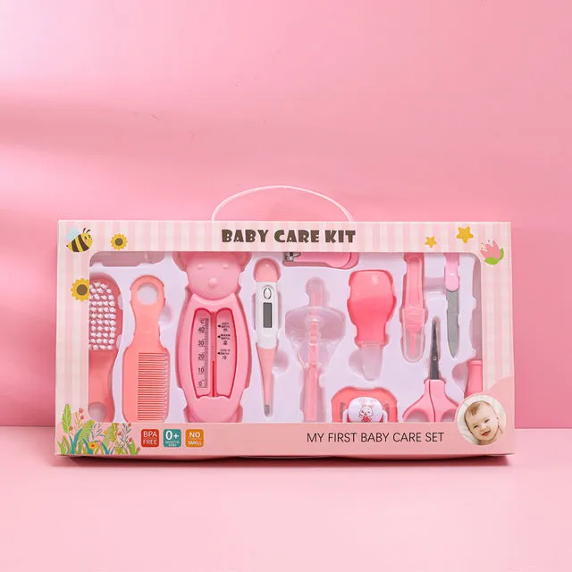 Baby care products, nasal aspirator, medicine feeder, 13 cartoon cloth bag set, baby nail manicure scissors