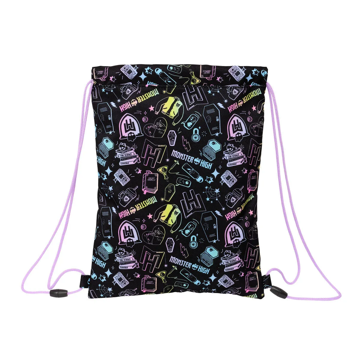 Backpack with Strings Monster High Black 26 x 34 x 1 cm