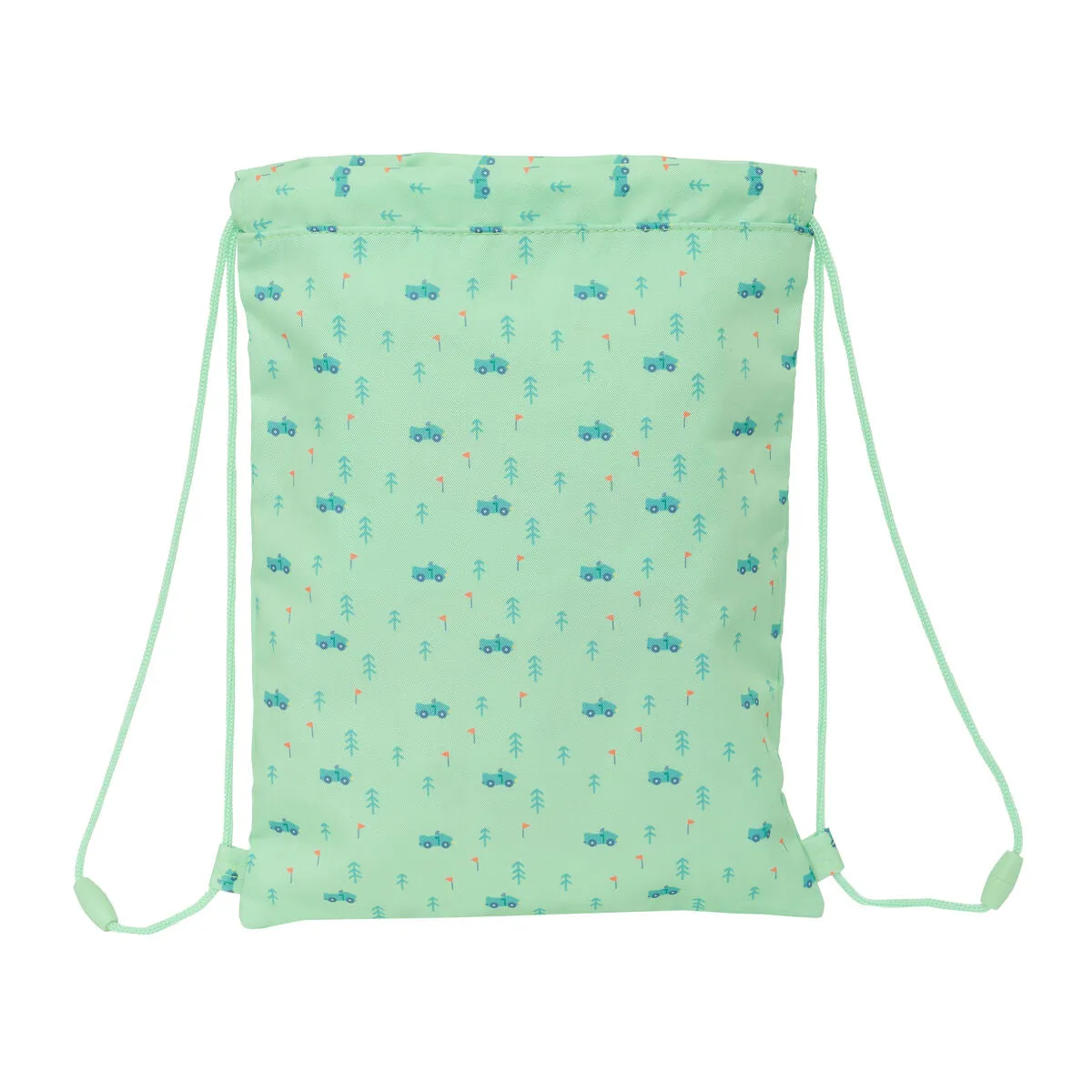 Backpack with Strings Safta Coches Green 26 x 34 x 1 cm