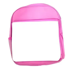 Bags - Backpacks - Large School Bag with Panel - Pink -  33cm x 31cm x 8cm