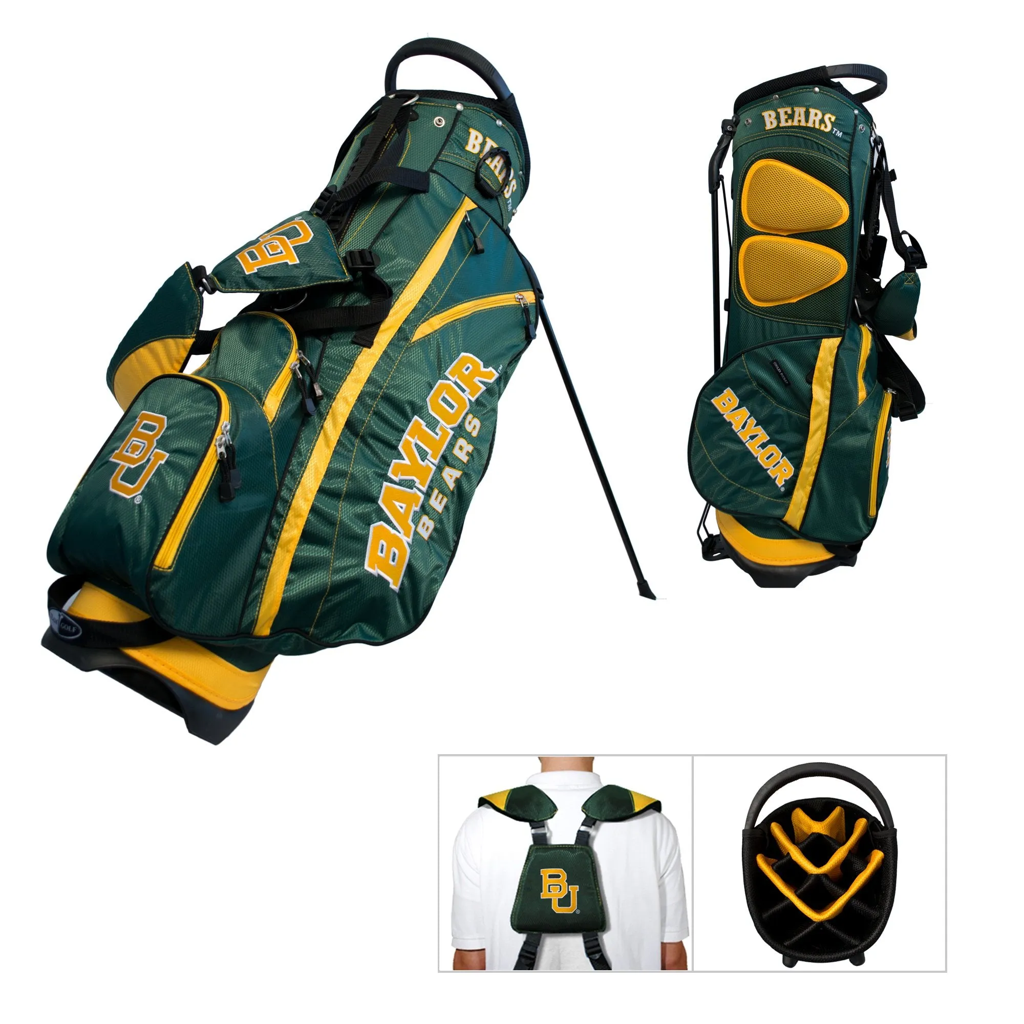 Baylor Bears Team Golf Fairway Lightweight 14-Way Top Golf Club Stand Bag