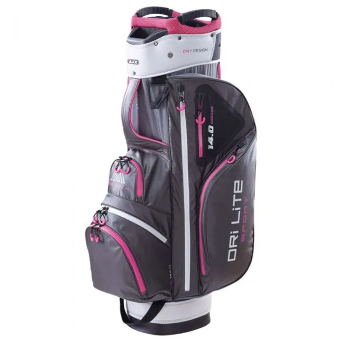 Big Max Dri Lite Sport Cart Bag - Charcoal/Silver/Fuchsia