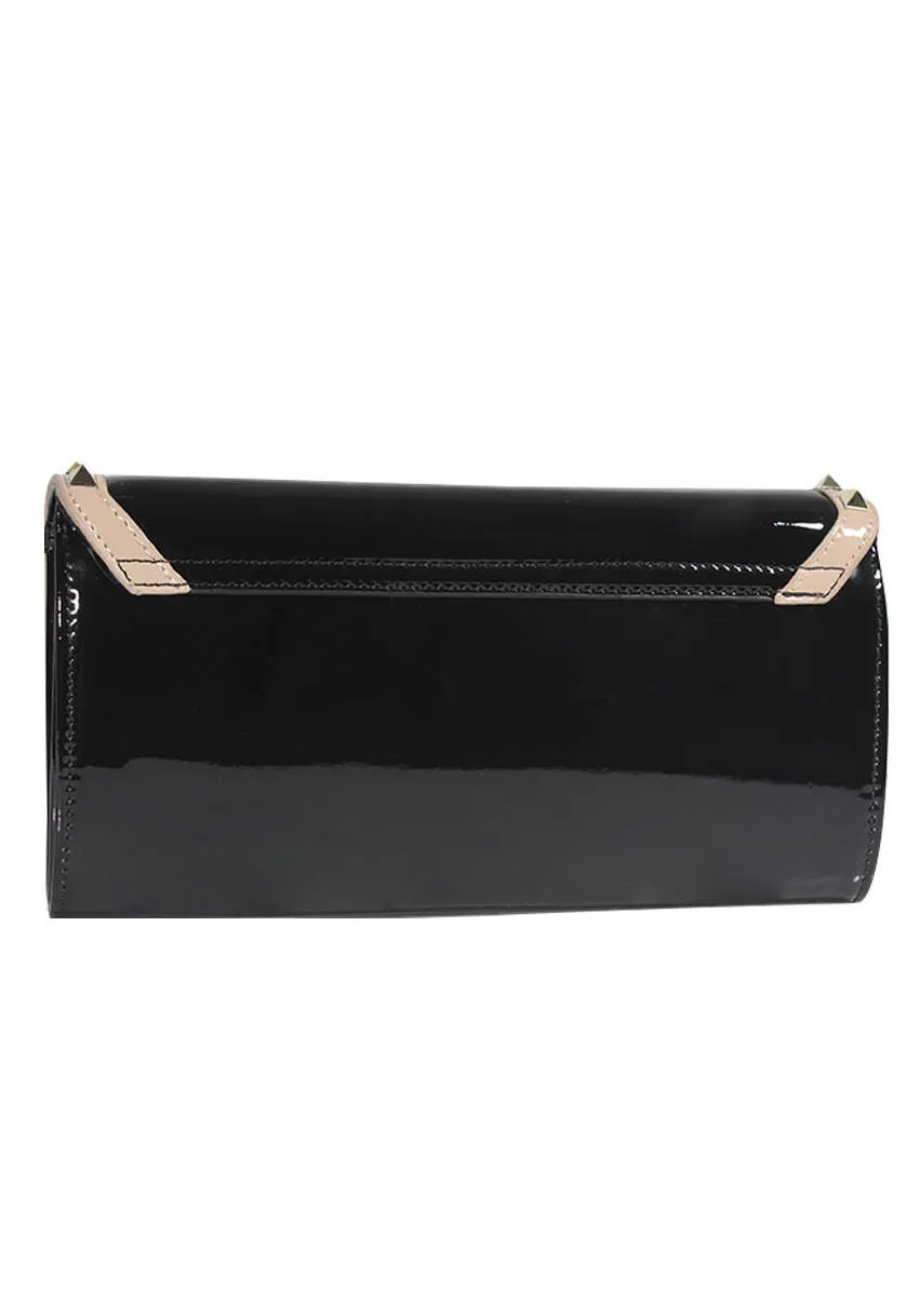 Black Studded Clutch Bag