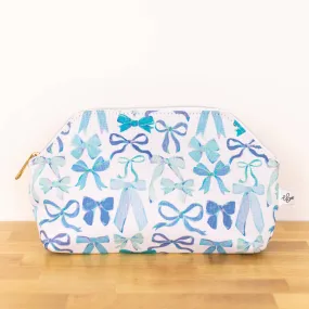 Blue Bows Zipper Pouch