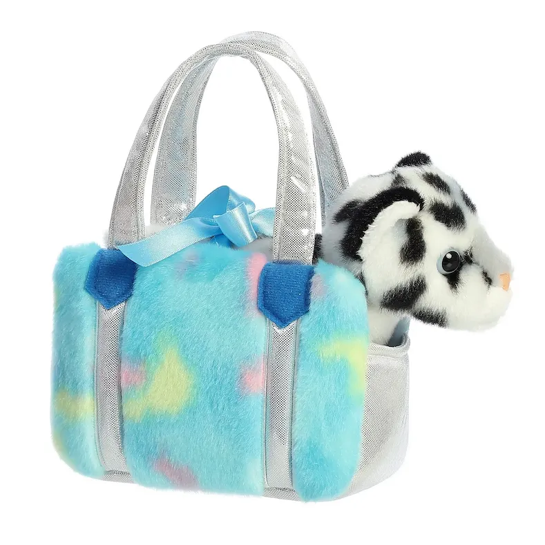 Blueberry Snow Leopard Fancy Pals Purse