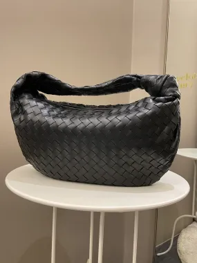 Bottega Veneta Jodie Shoulder Bag Black Leather