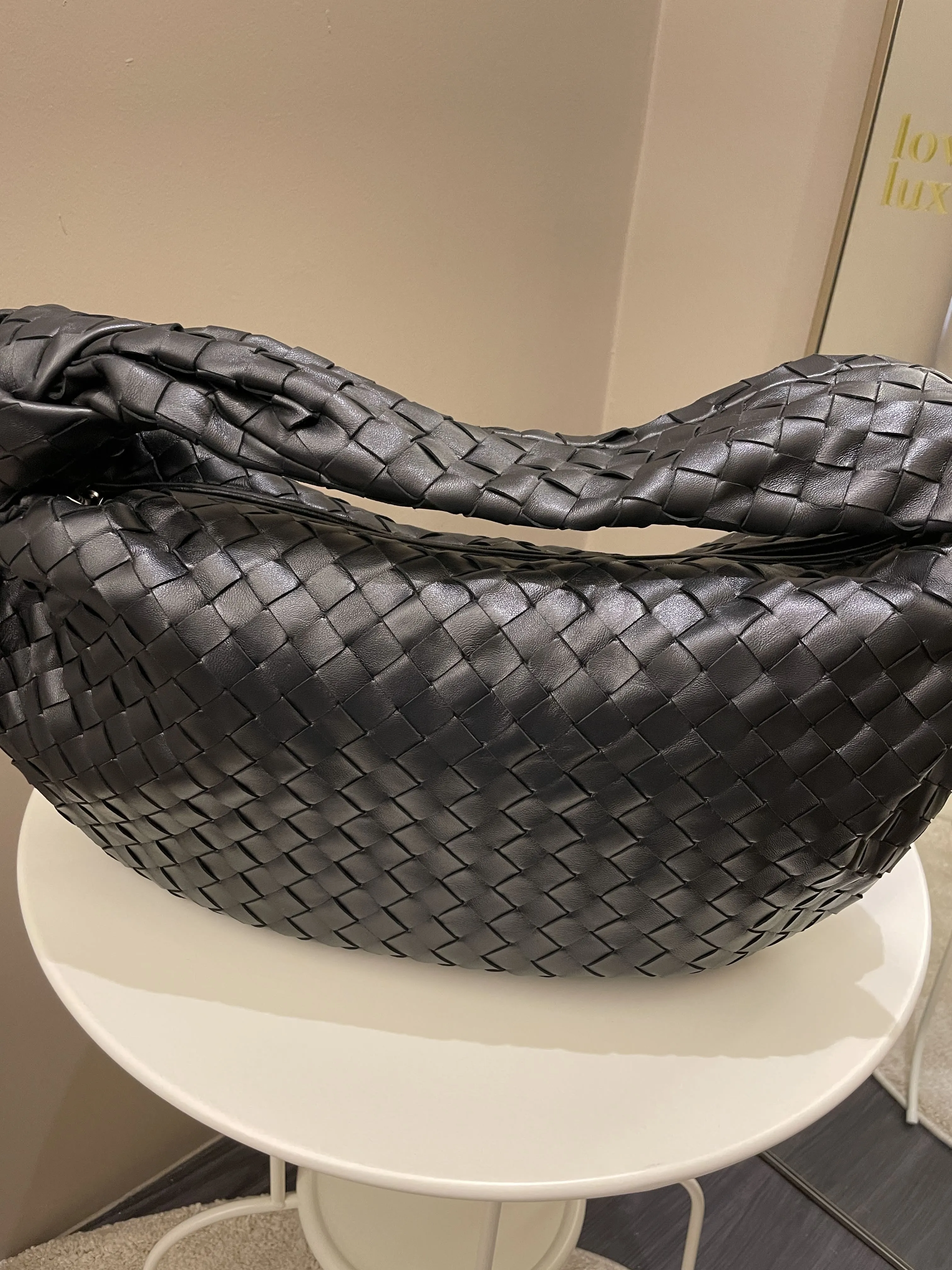 Bottega Veneta Jodie Shoulder Bag Black Leather