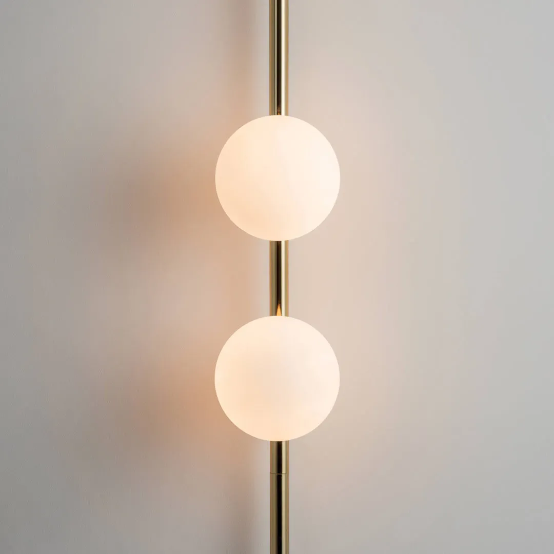 Brass Bar Opal Ball Wall Lamp - Houseof