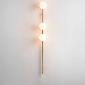 Brass Bar Opal Ball Wall Lamp - Houseof