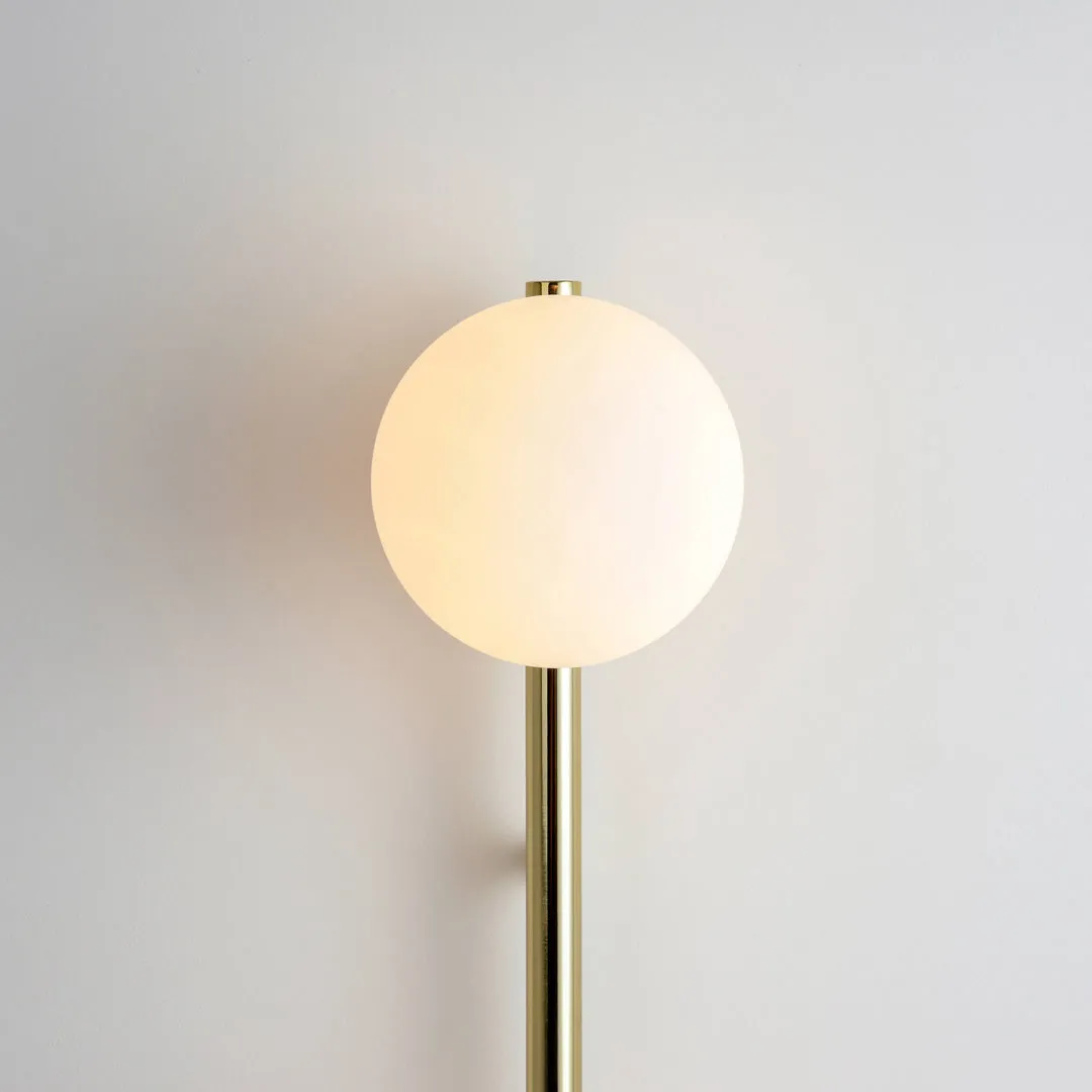 Brass Bar Opal Ball Wall Lamp - Houseof