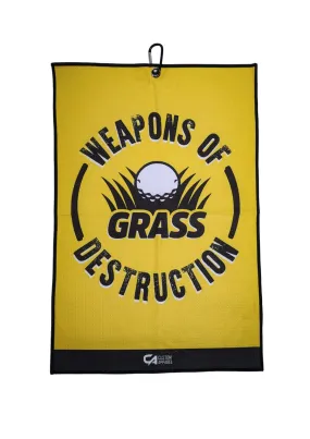 CA Waffle Golf Towels | Grass Destruction