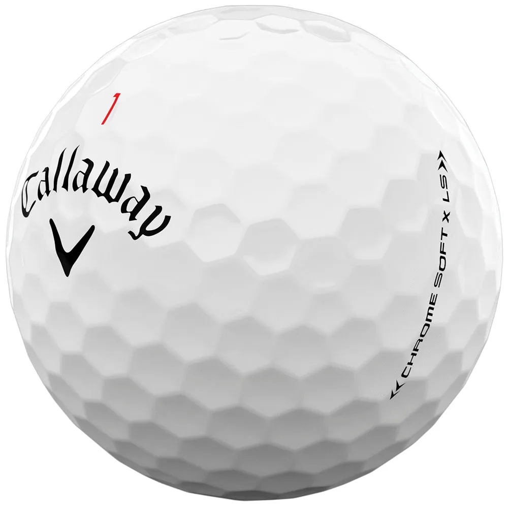 Callaway Chrome Soft X LS Golf Balls - White - 12 Pack