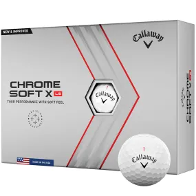 Callaway Chrome Soft X LS Golf Balls - White - 12 Pack