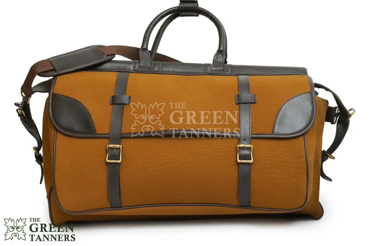 Canvas and Leather Weekend Travel Bag