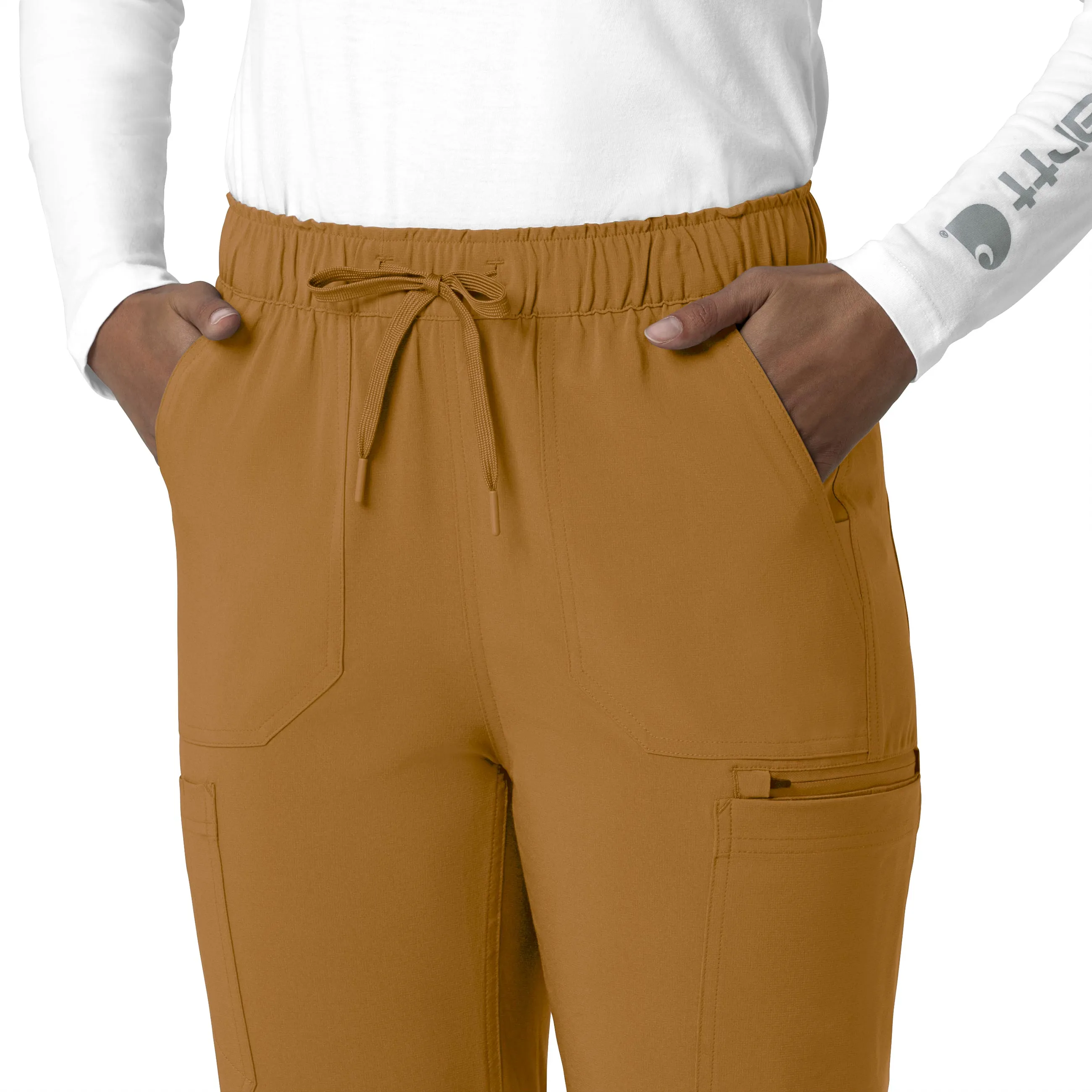 Carhartt Force Cross-Flex Women's Straight Leg Cargo Scrub Pant - Fox Brown