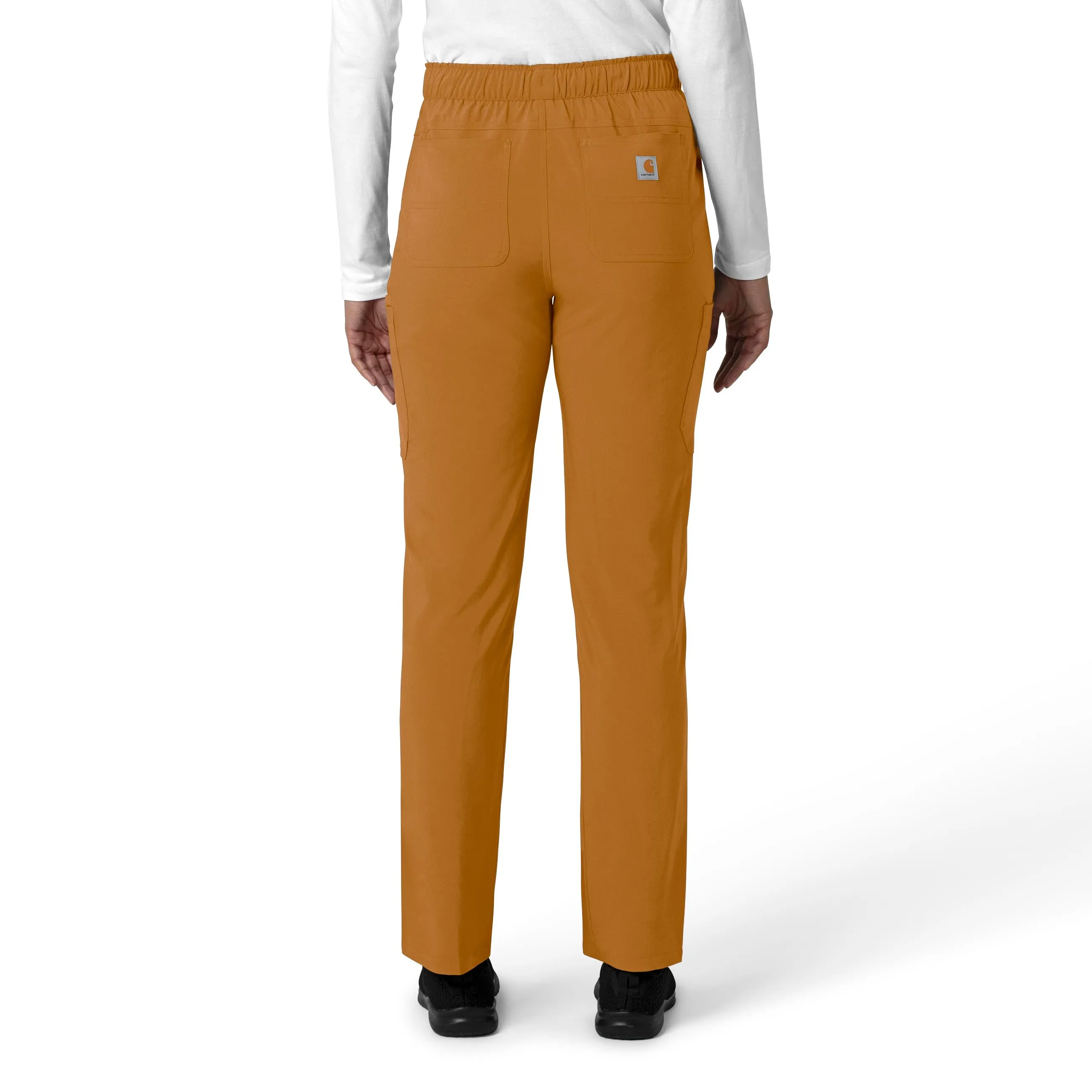 Carhartt Force Cross-Flex Women's Straight Leg Cargo Scrub Pant - Fox Brown