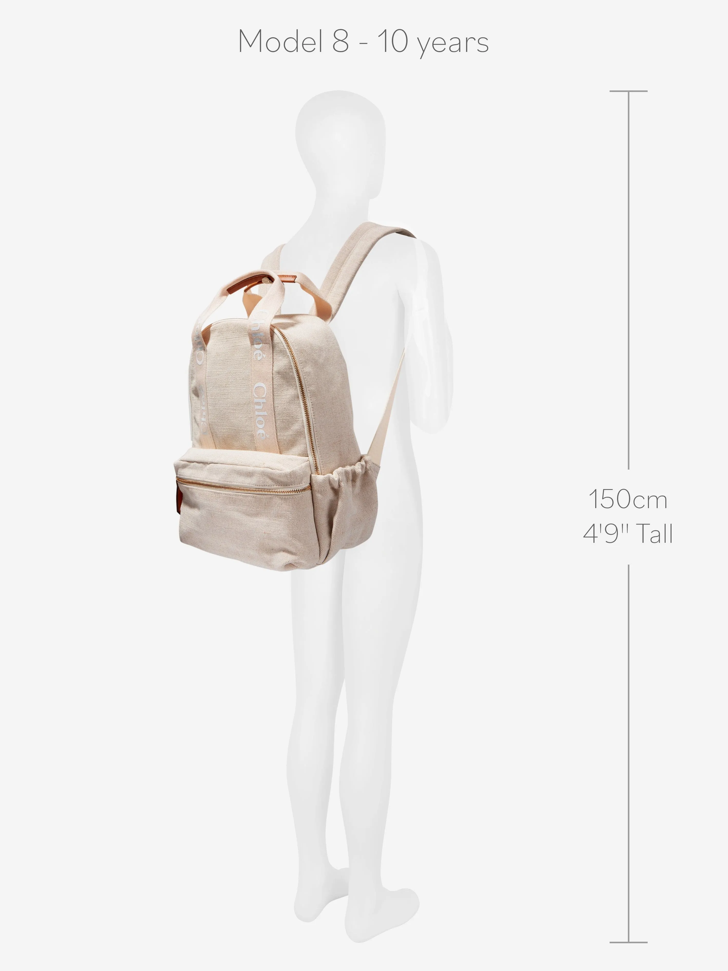 Chloé Girls Logo Backpack in Ivory