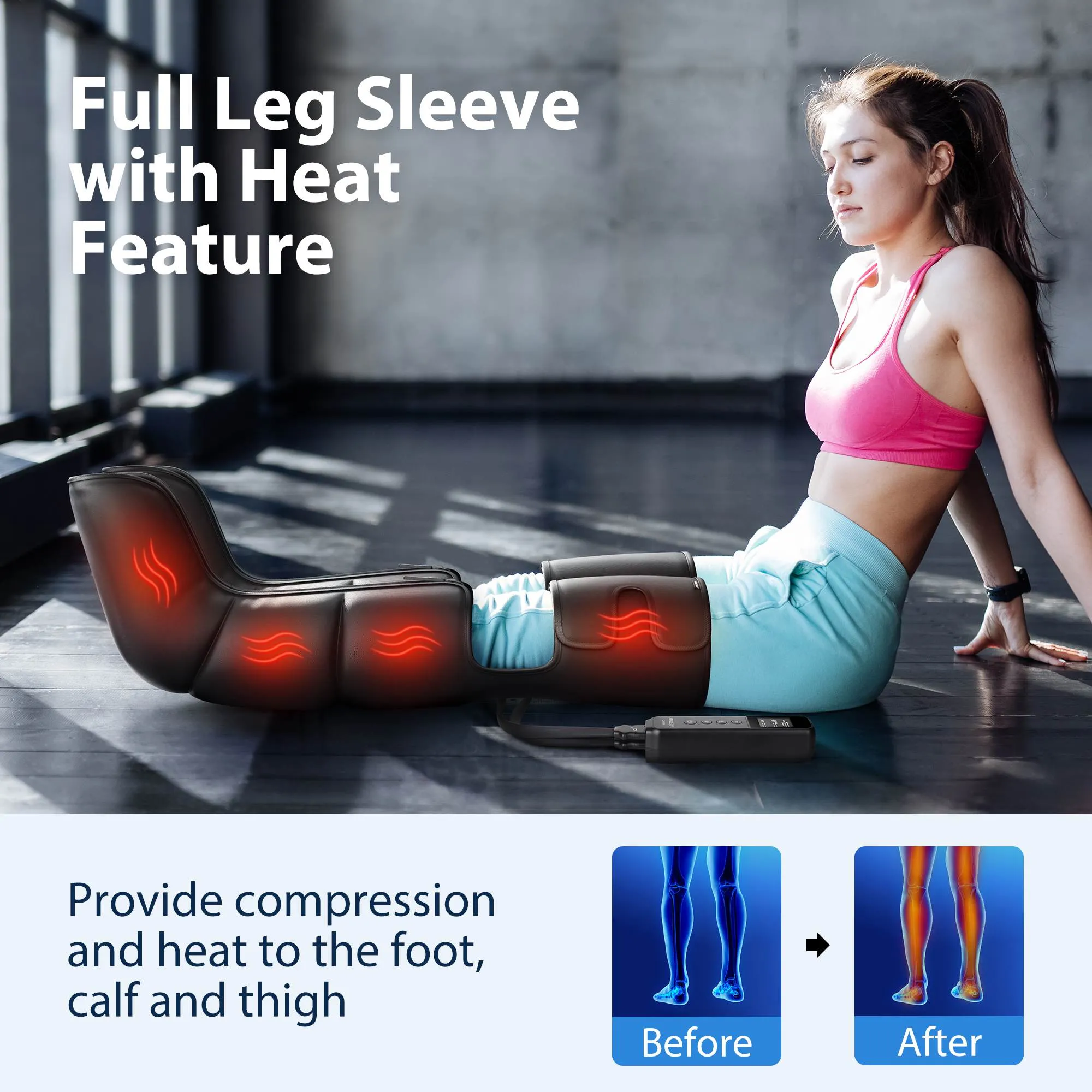 CINCOM Leg Massager with Heat 078A & Knee Massager 066K