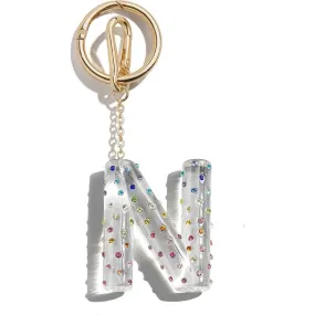 Confetti Initial Bag Charm - N