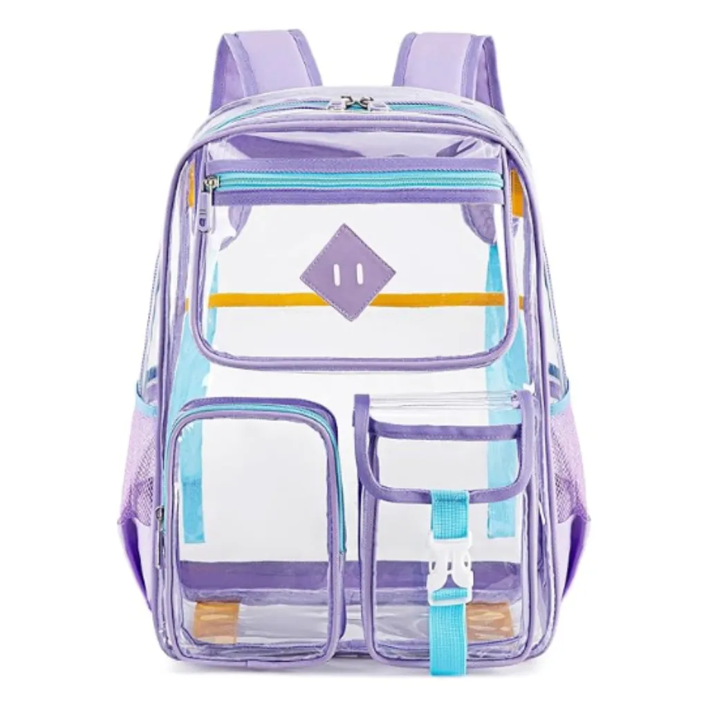 Contixo Clear Backpack - Trendy PVC Transparent Bookbag for Girls