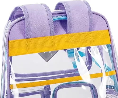 Contixo Clear Backpack - Trendy PVC Transparent Bookbag for Girls