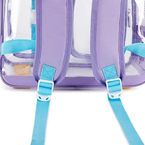 Contixo Clear Backpack - Trendy PVC Transparent Bookbag for Girls