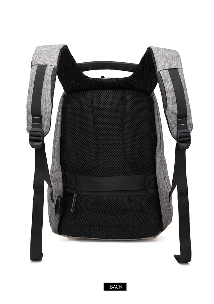 Creative USB Charge Anti - Theft Backpack Fashion Large Capacity Casual Style