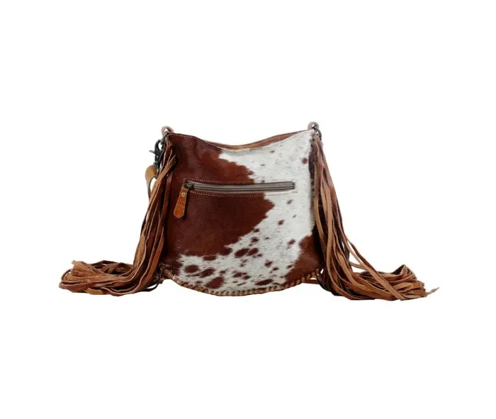 Edgy Cowhide Fringe Shoulder Bag