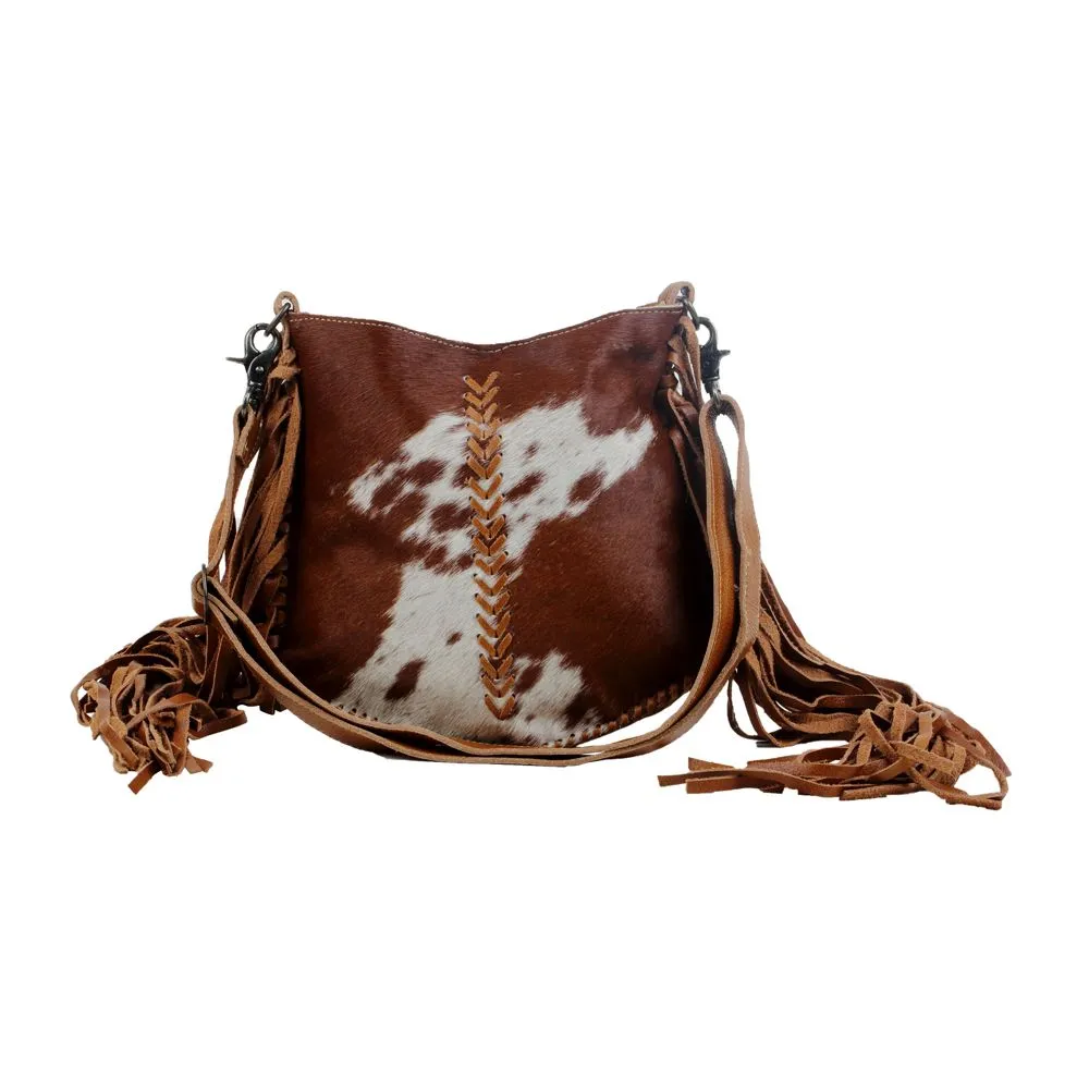 Edgy Cowhide Fringe Shoulder Bag